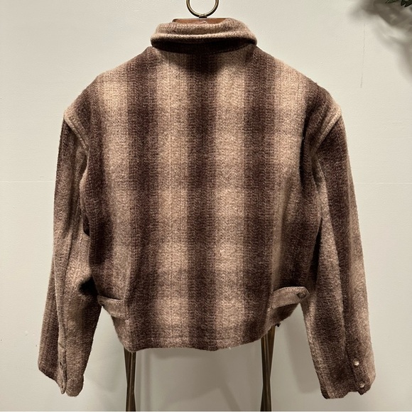 Vintage REAL Clothes by SAKS Fifth Avenue Plaid Wool Jacket Size Medium - Picture 10 of 16